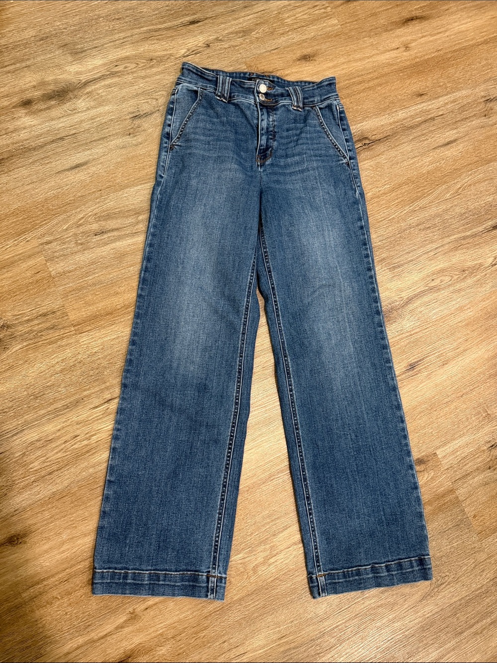 Judy Blue Medium Blue Wide Leg Jeans